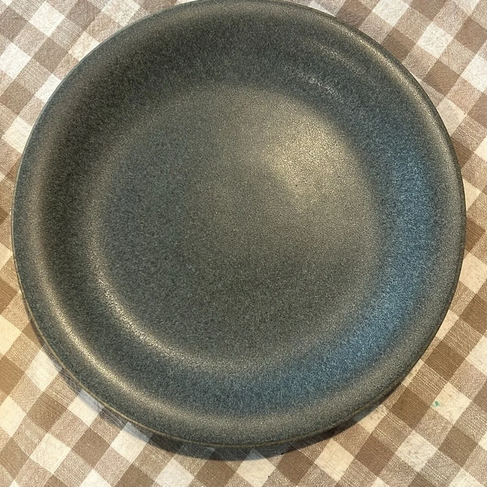 West Elm Charcoal Gray 10 1/2” Modern Stoneware Dinner Plates